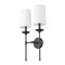 Z-Lite Emily 2 Light Wall Sconce, Matte Black & Off White 3033-2S-MB - alternate 5